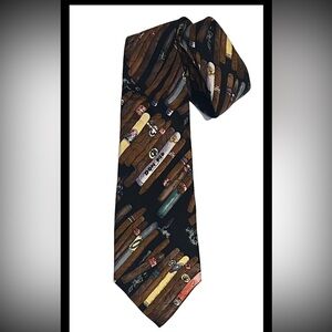 1996 NICOLE MILLER Silk NECKTIE Tie CIGAR DON BUD MANHATTAN